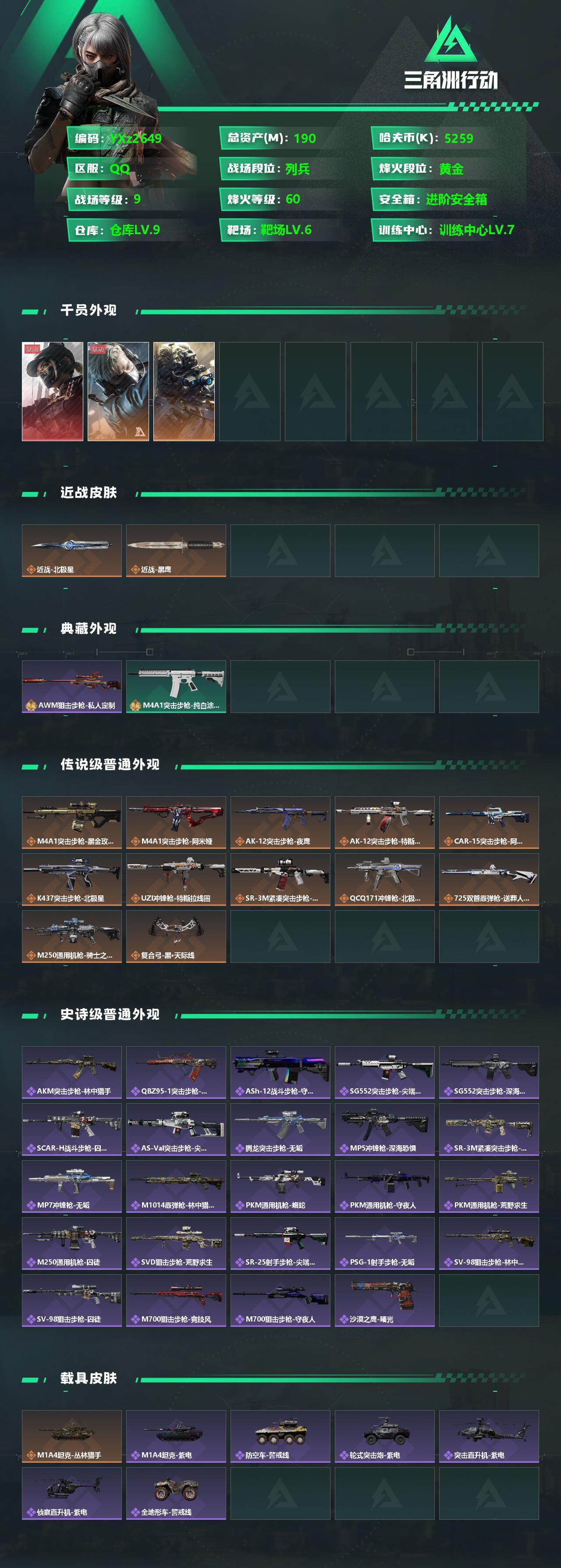 SJZCMW348612三角洲行动账号详情图2