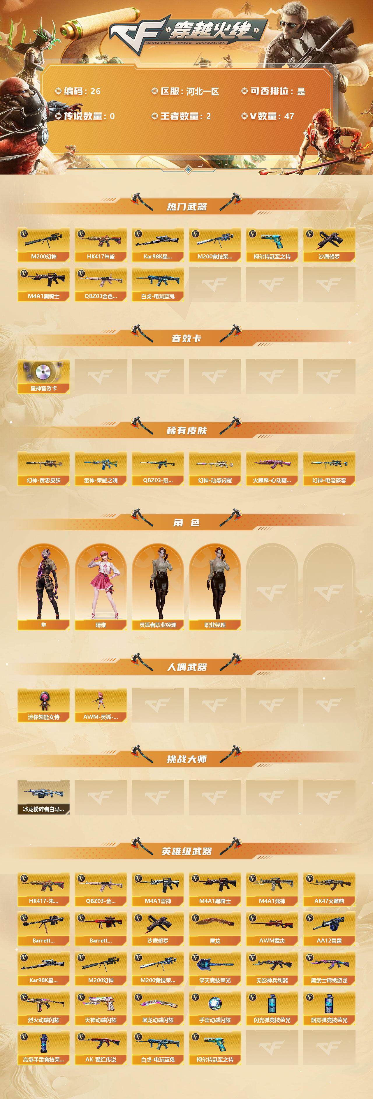 CFQM362067穿越火线账号详情图3 CFQM362067穿越火线账号详情图3