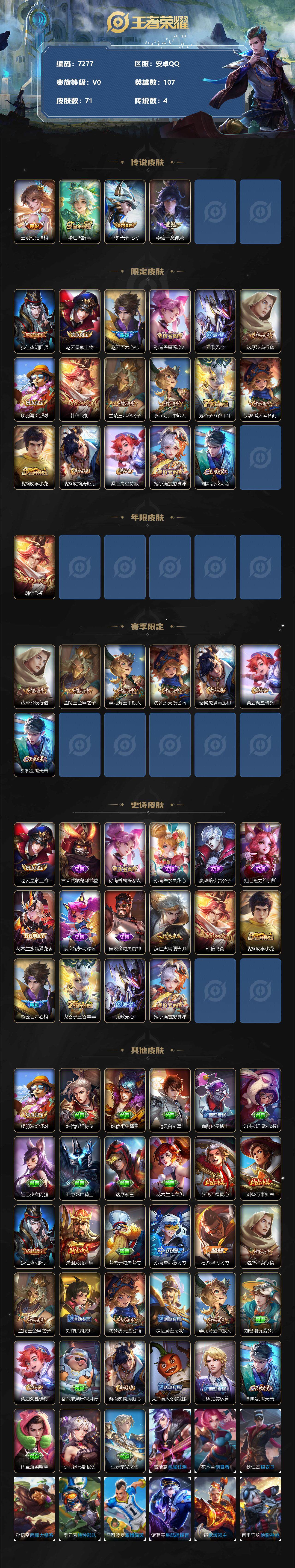 WZLX3379076王者荣耀账号详情图2