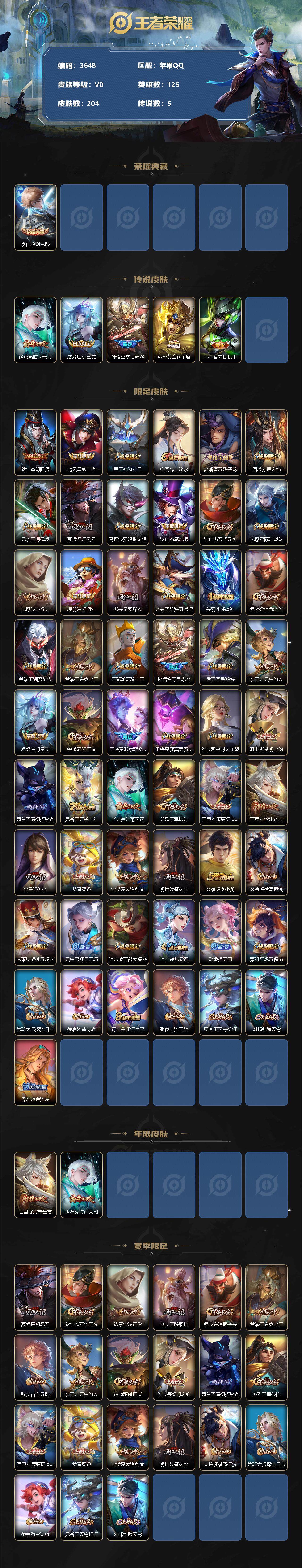 WZCMW3368793王者荣耀账号详情图2