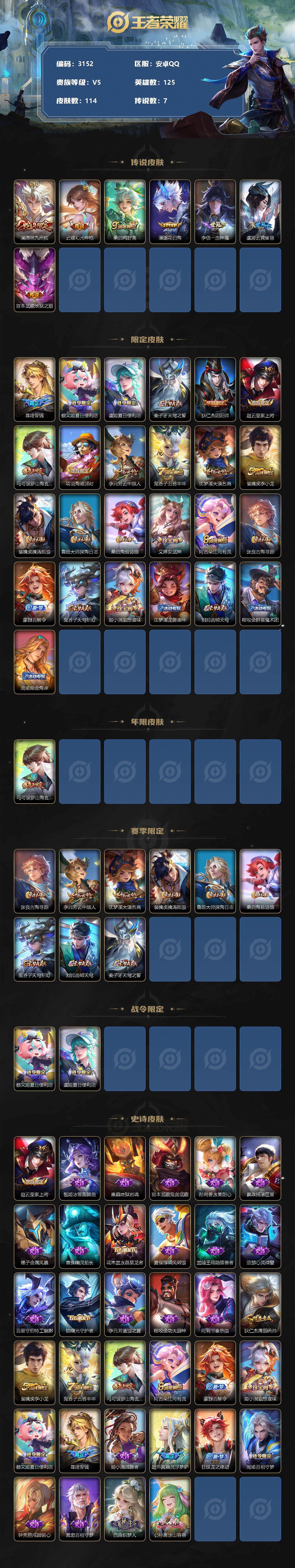 WZJZ3336359王者荣耀账号详情图2