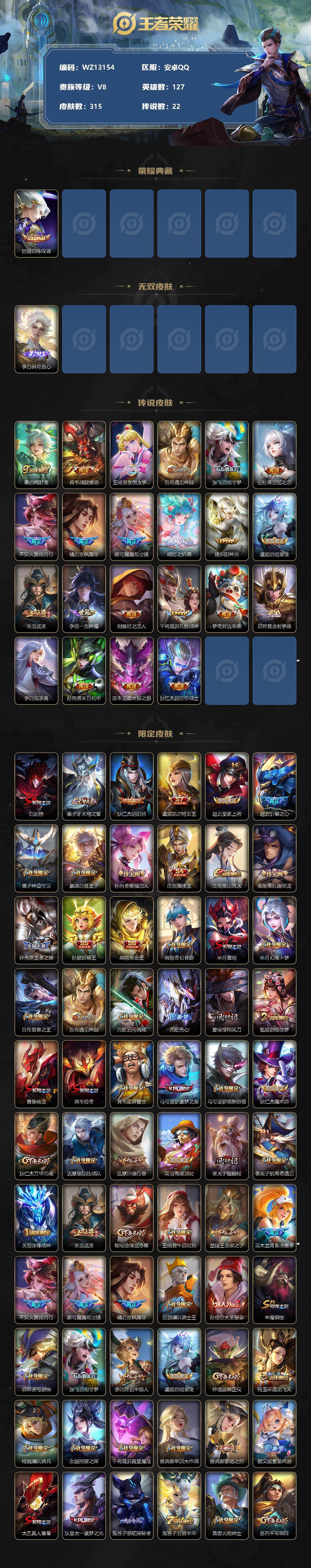 WZ0349313王者荣耀账号详情图2