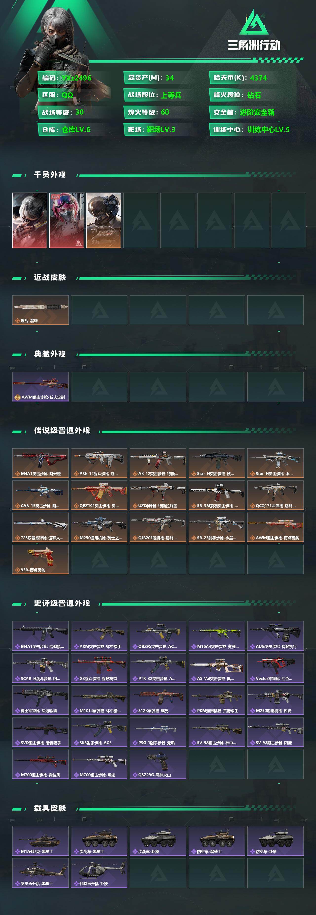 SJZCMW49086三角洲行动账号详情图2