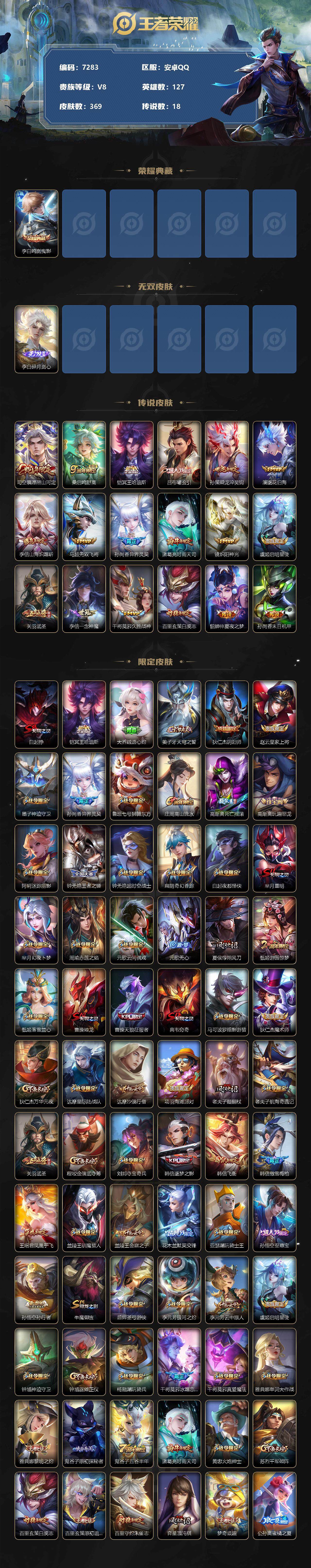 WZLX3379087王者荣耀账号详情图2