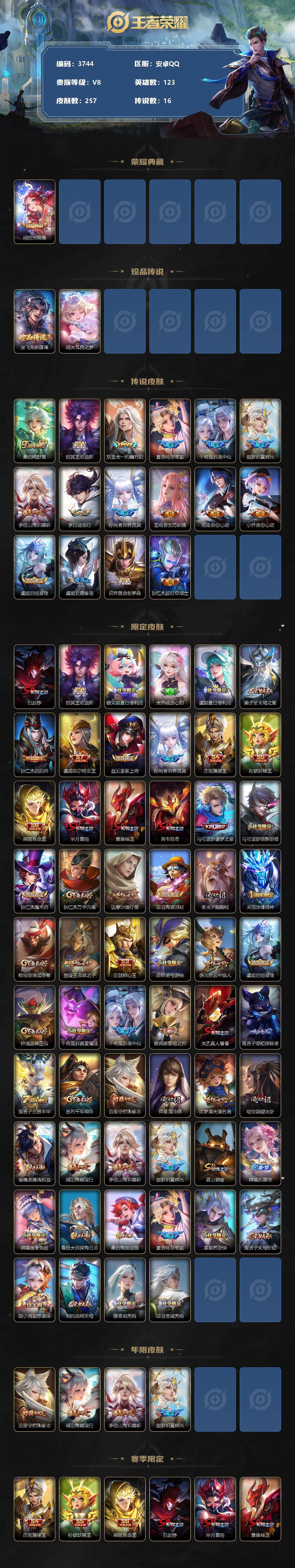 WZCMW3368799王者荣耀账号详情图2