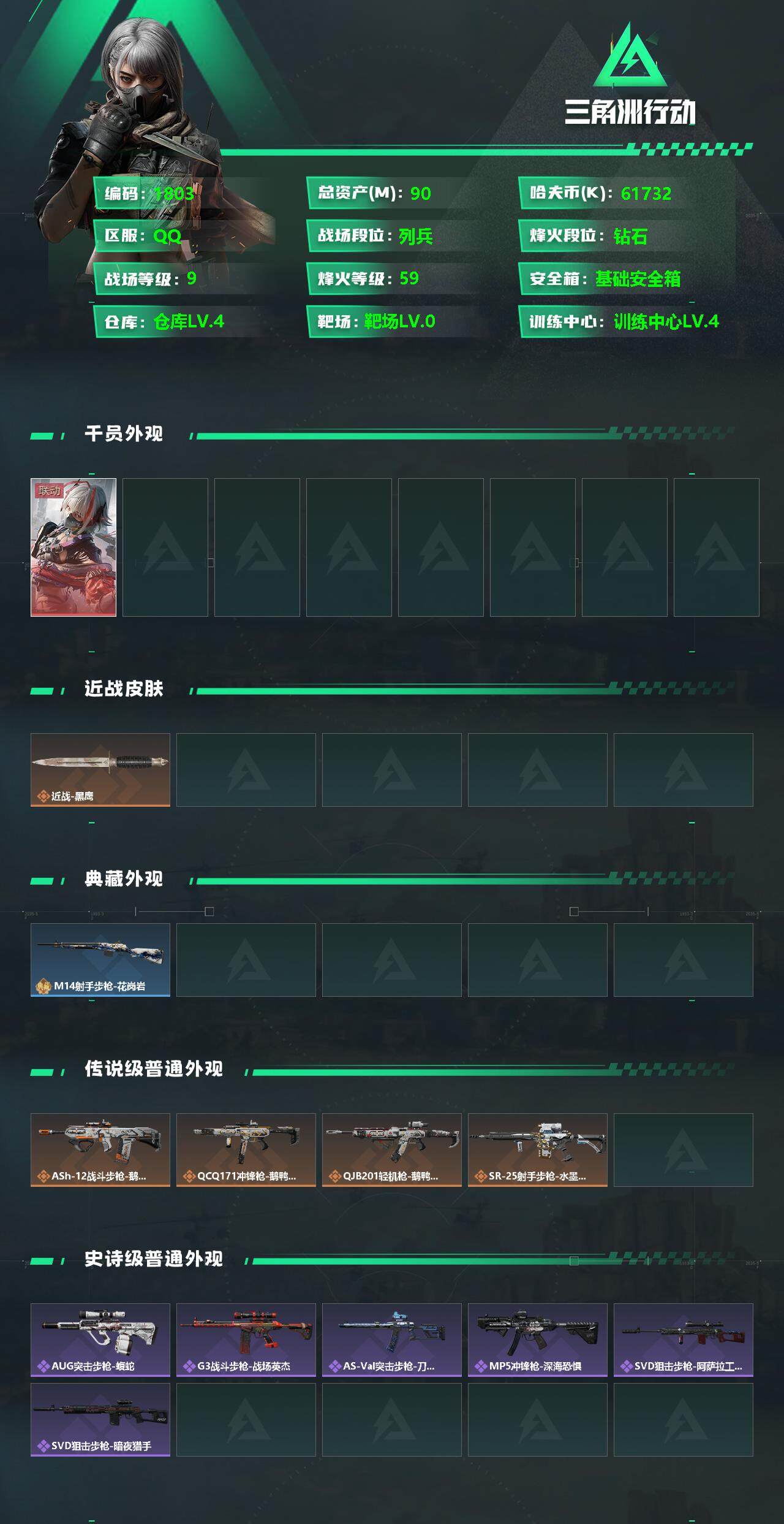 SJZQM350753三角洲行动账号详情图5