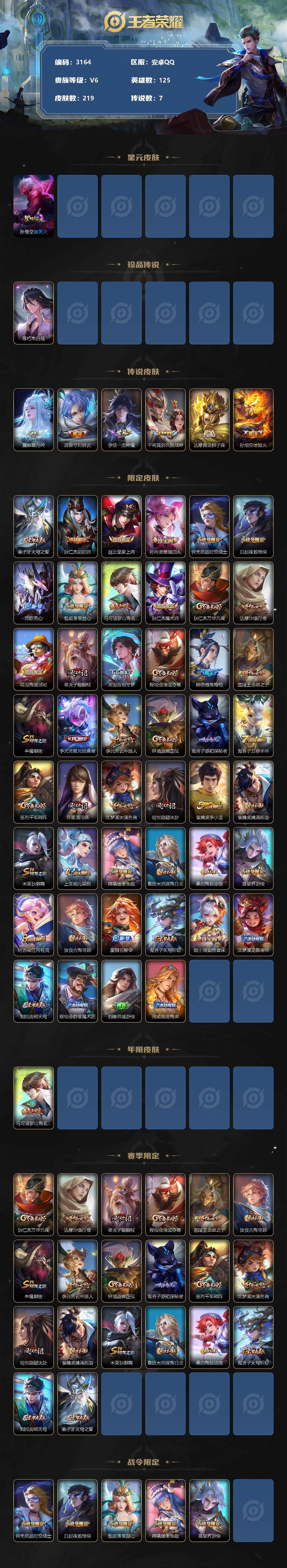 WZJZ3339891王者荣耀账号详情图2