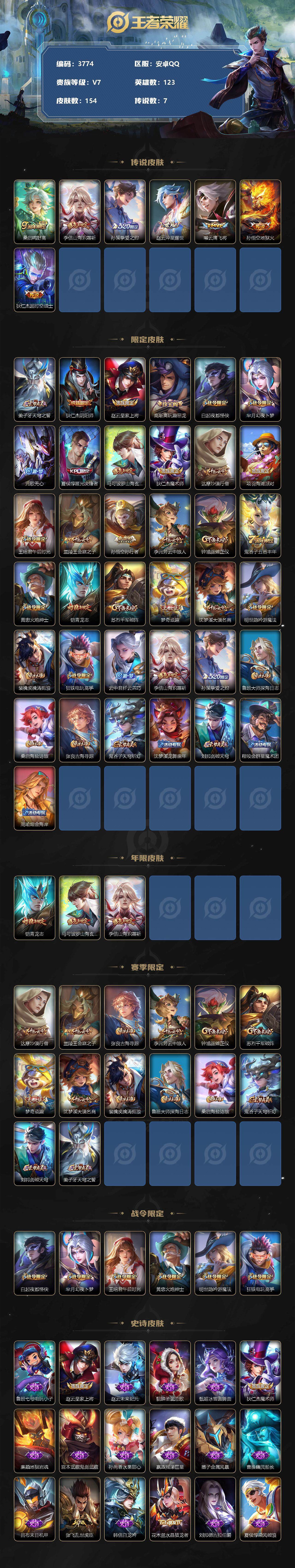 WZCMW3334570王者荣耀账号详情图2