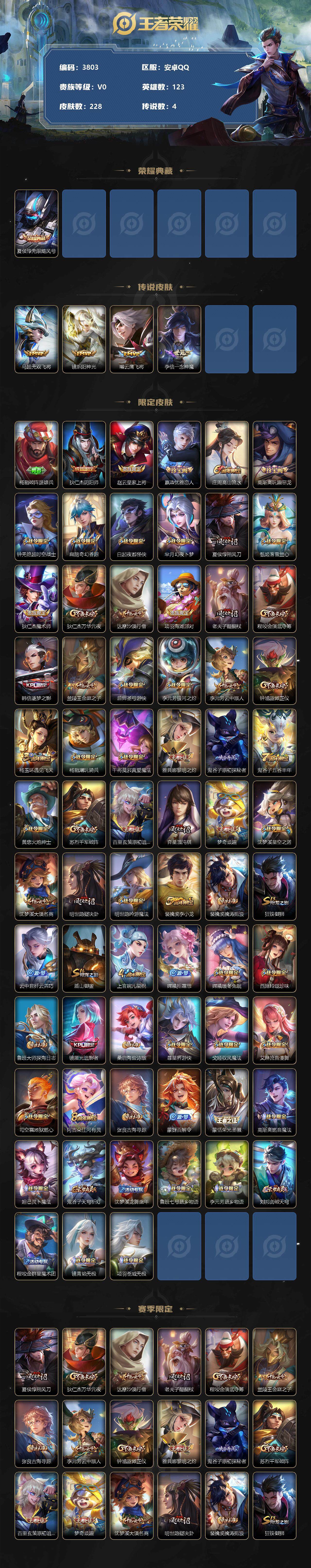 WZCMW3334571王者荣耀账号详情图2