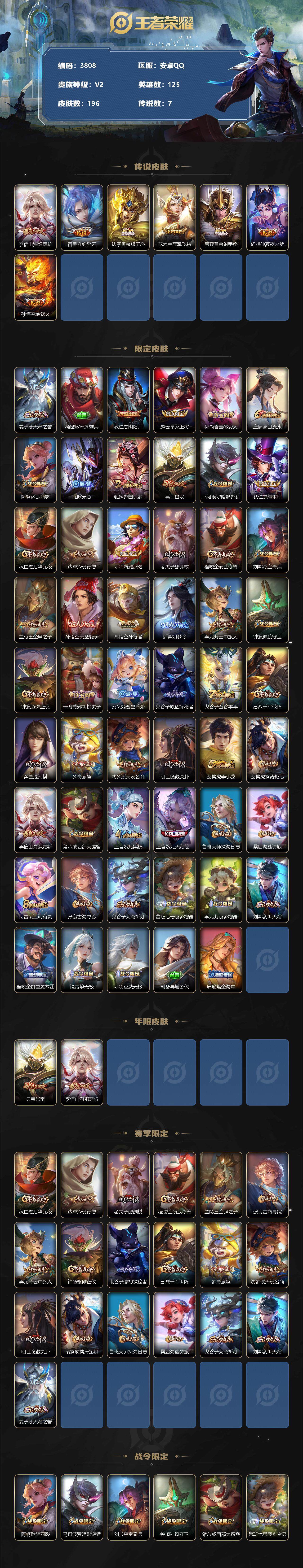 WZCMW3334575王者荣耀账号详情图2