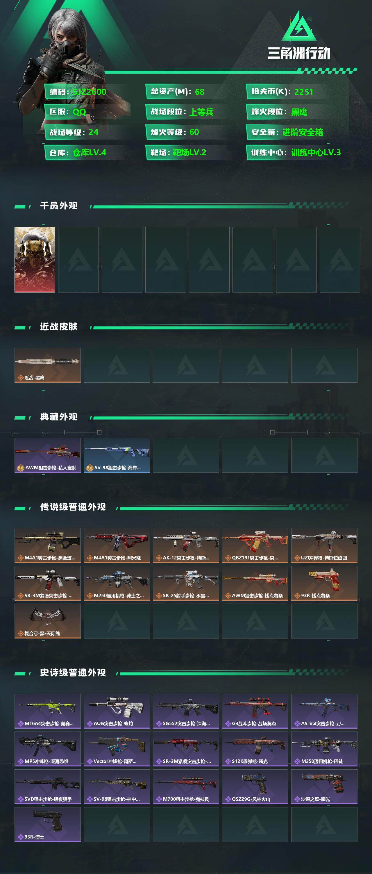 SJZQM350475三角洲行动账号详情图3