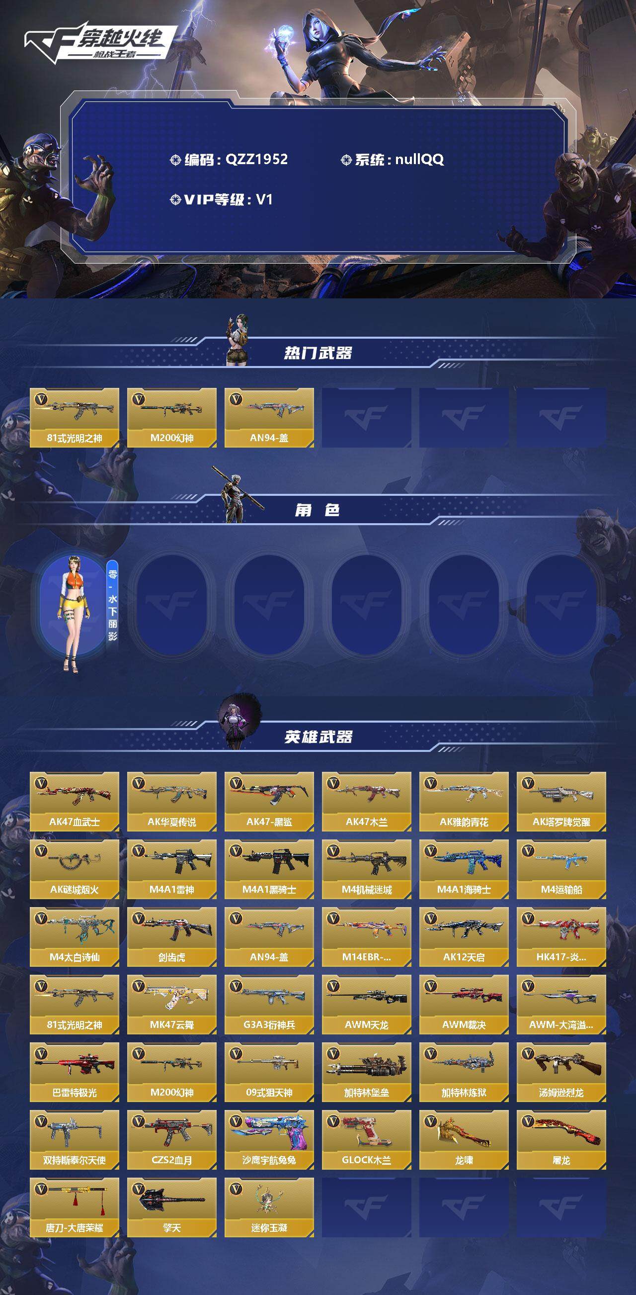 CFMEY358994枪战王者账号详情图2 CFMEY358994枪战王者账号详情图2