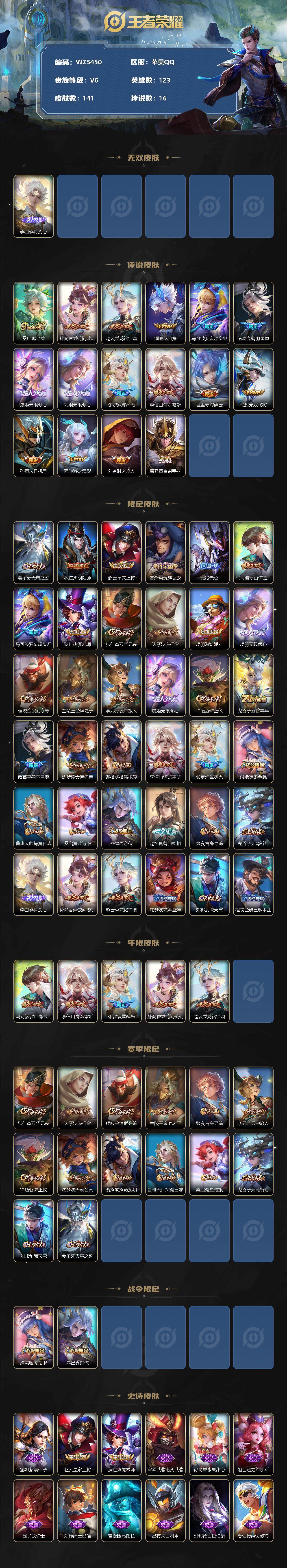 WZXS3385435王者荣耀账号详情图2