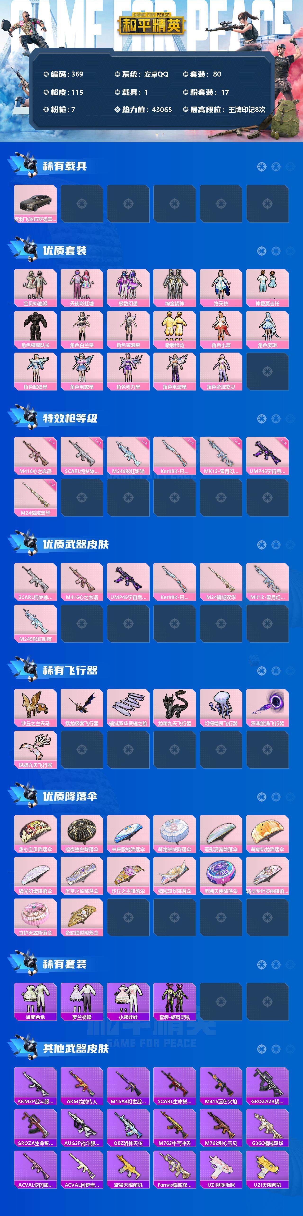 HPCMW3422864和平精英账号详情图2 HPCMW3422864和平精英账号详情图2