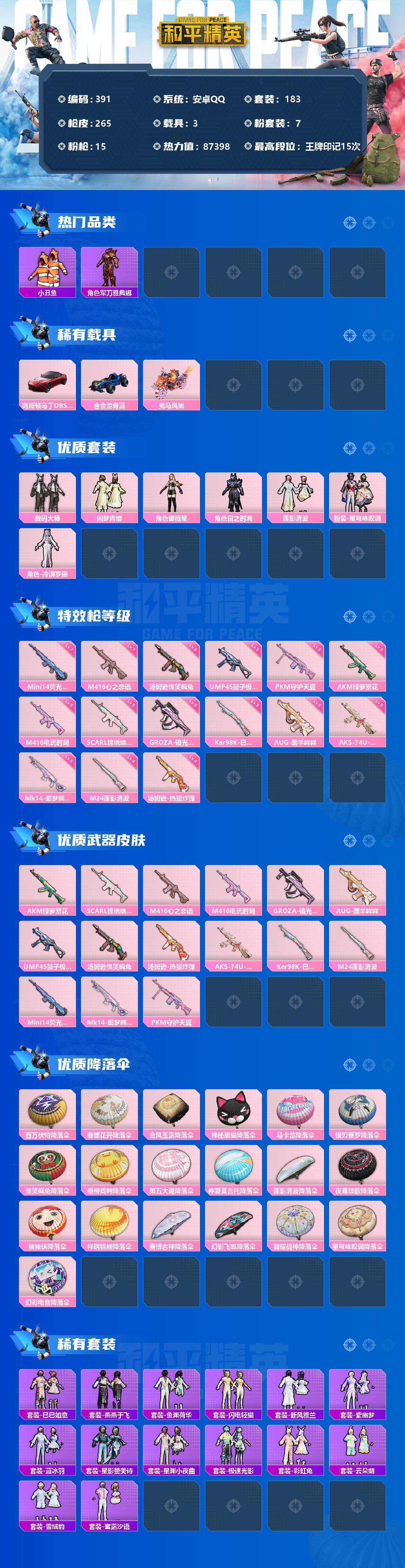 HPCMW3422867和平精英账号详情图2 HPCMW3422867和平精英账号详情图2