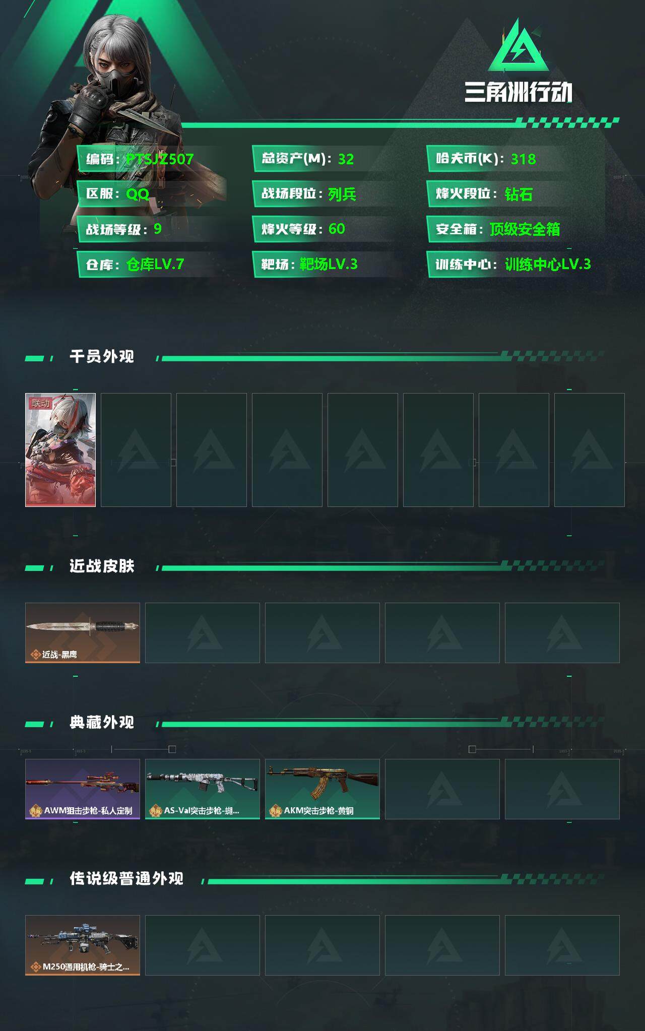 SJZCMW359669三角洲行动账号详情图2