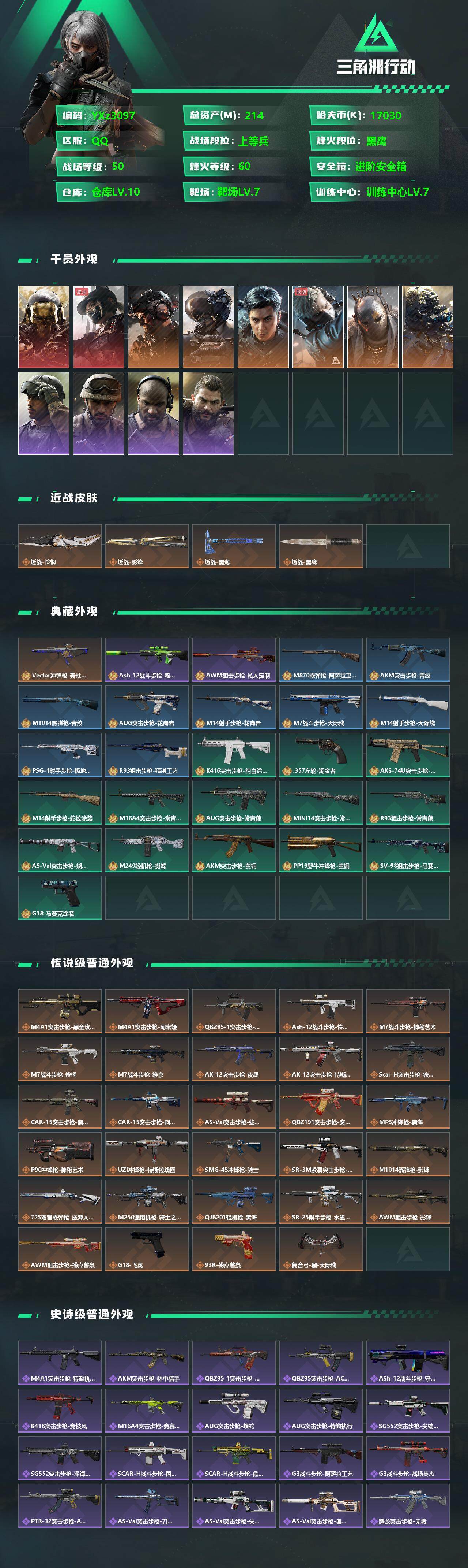 SJZCMW349389三角洲行动账号详情图2