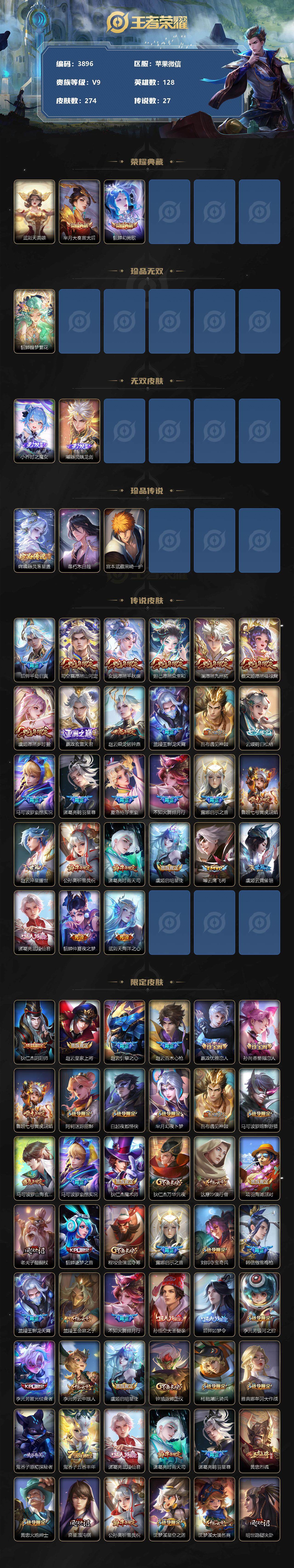 WZCMW3371323王者荣耀账号详情图2