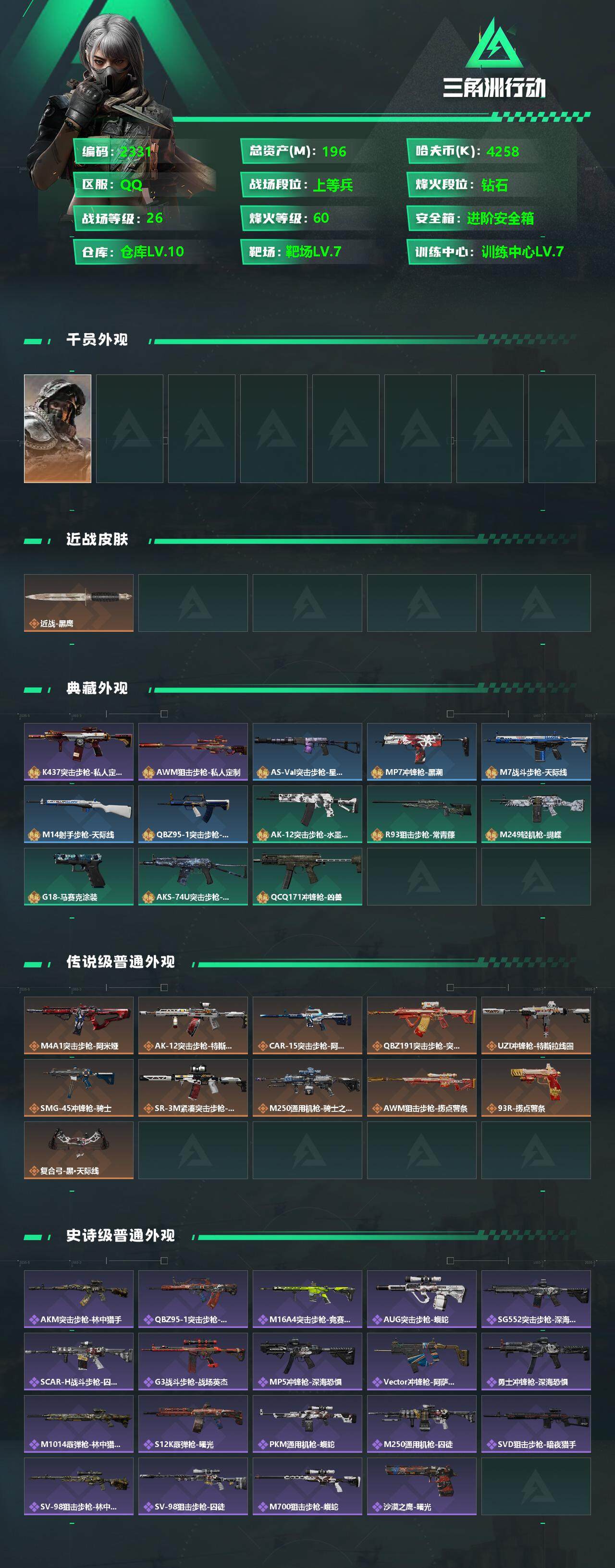 SJZCMW45060三角洲行动账号详情图2