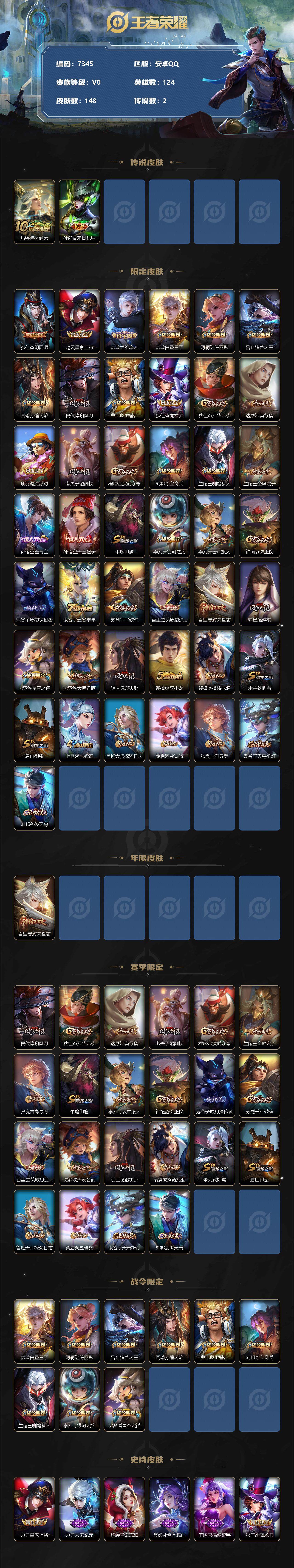 WZLX3379130王者荣耀账号详情图2