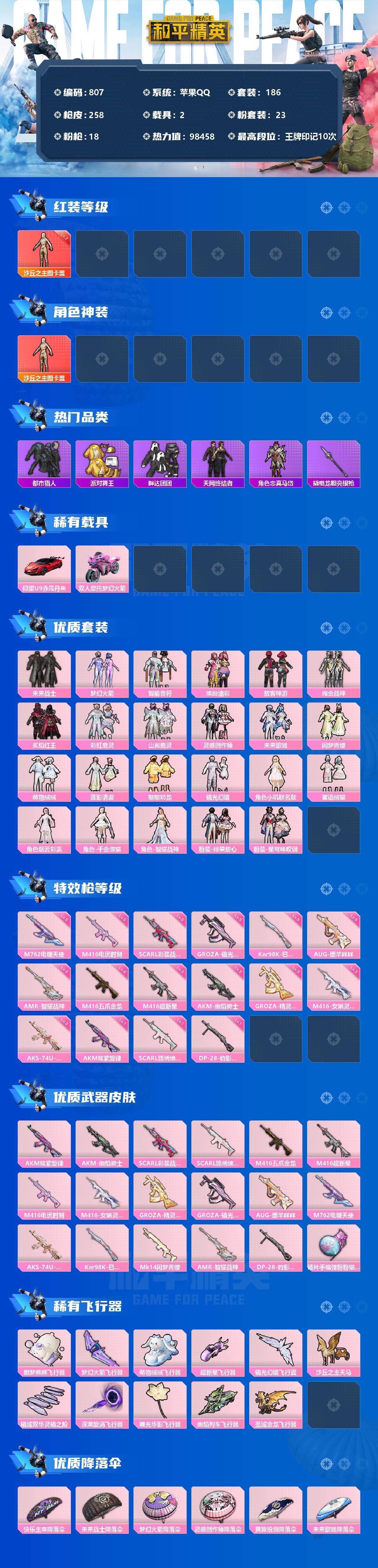 HPCMW3425308和平精英账号详情图2 HPCMW3425308和平精英账号详情图2