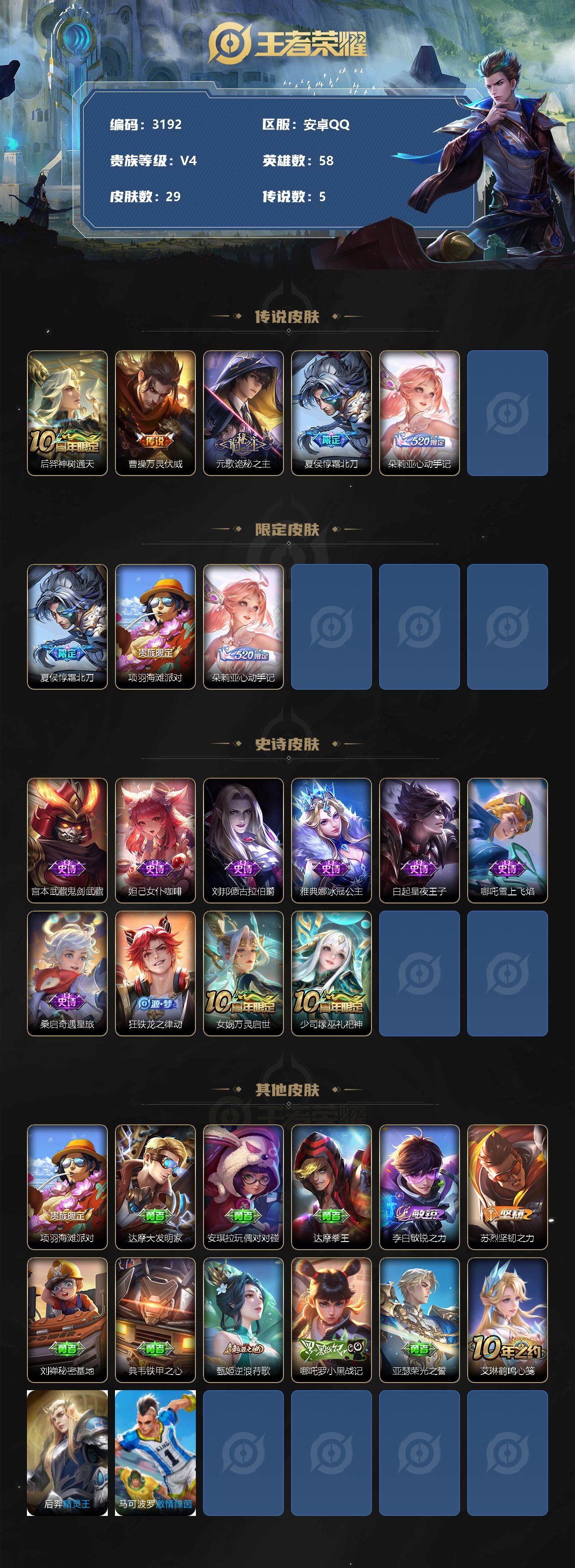 WZJZ3347898王者荣耀账号详情图2