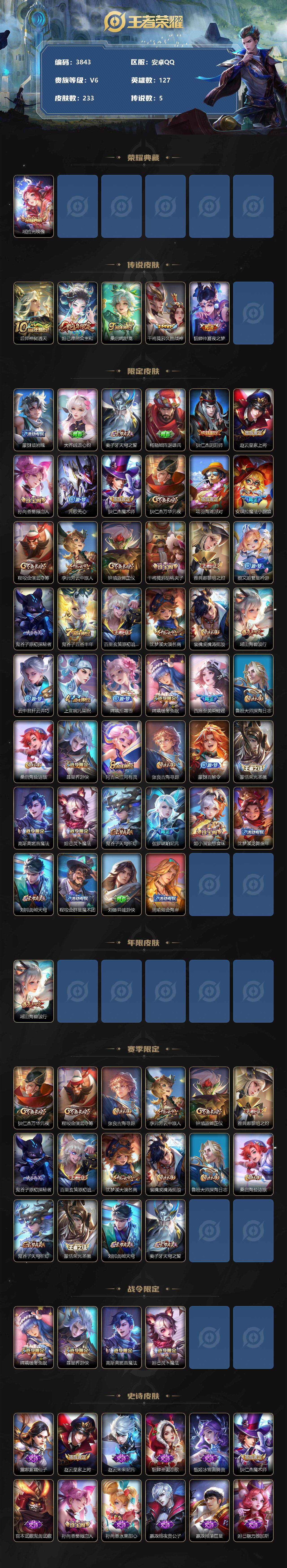 WZCMW3340721王者荣耀账号详情图2