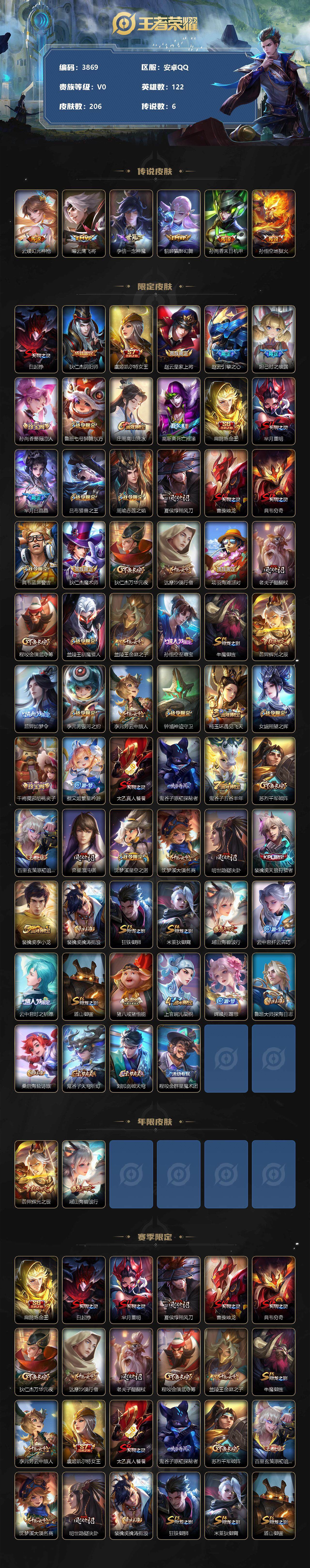 WZCMW3340750王者荣耀账号详情图2