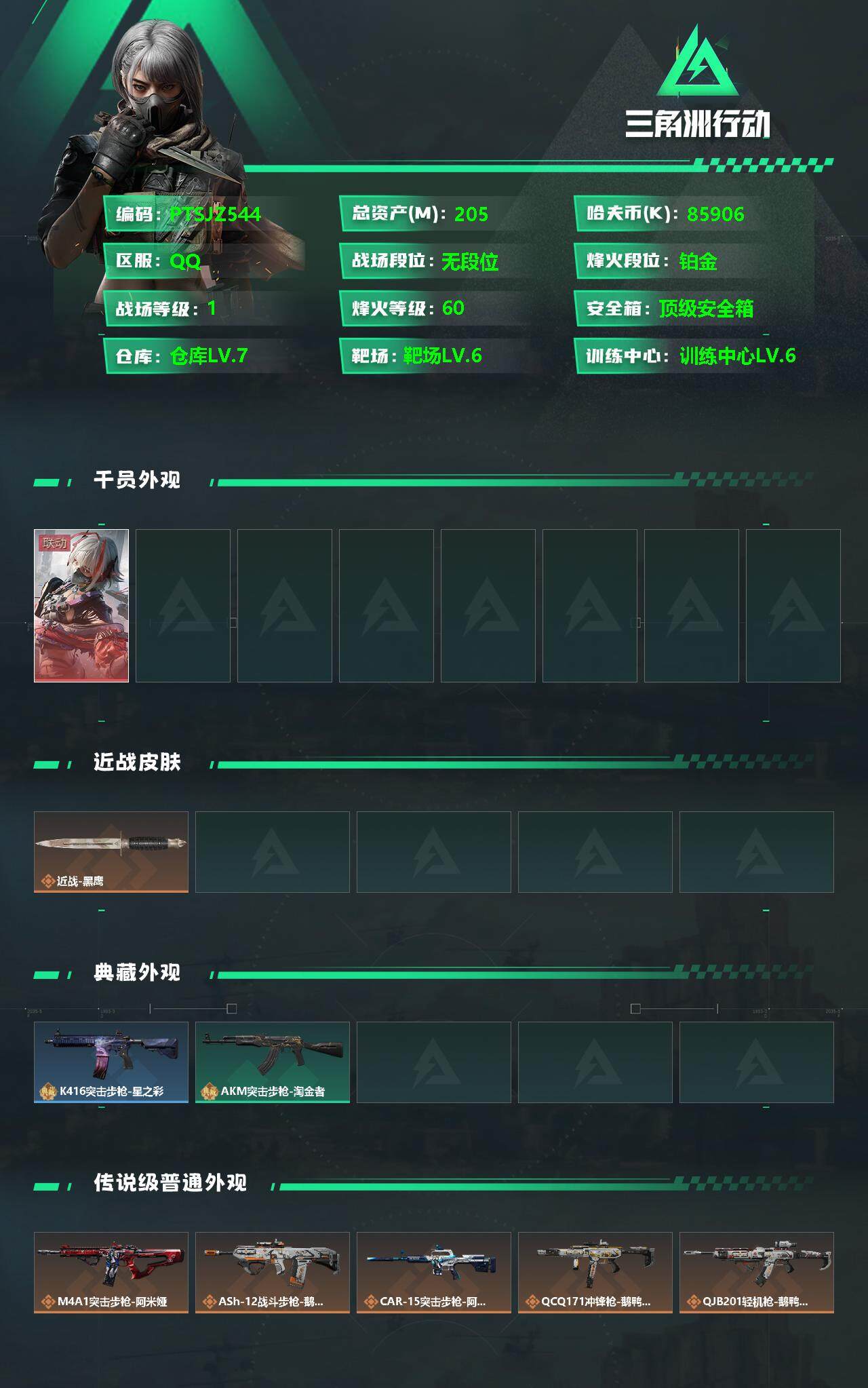 SJZCMW359686三角洲行动账号详情图2