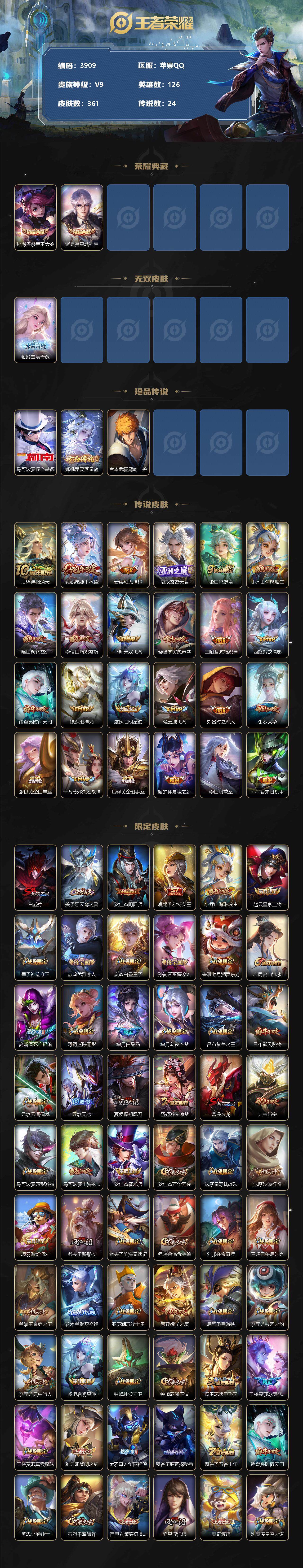 WZCMW3369156王者荣耀账号详情图2