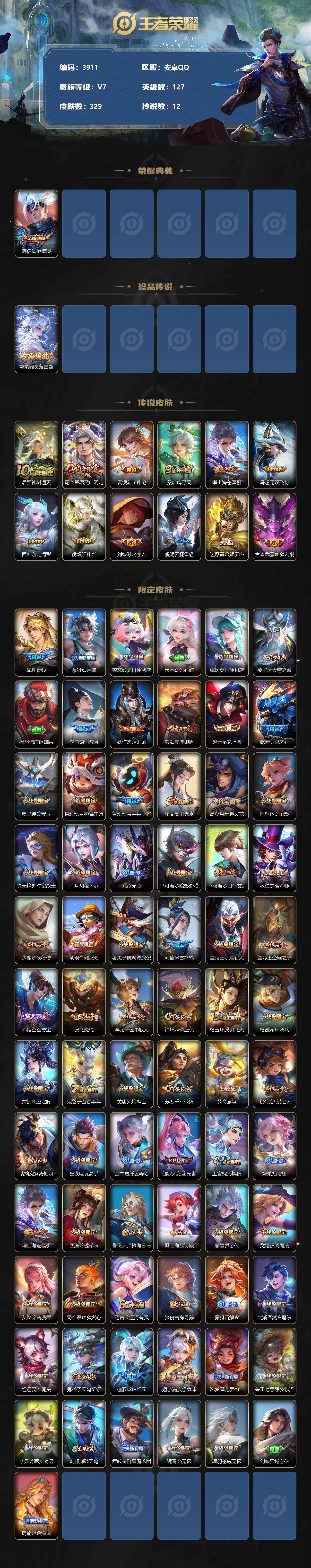 WZCMW3369157王者荣耀账号详情图2