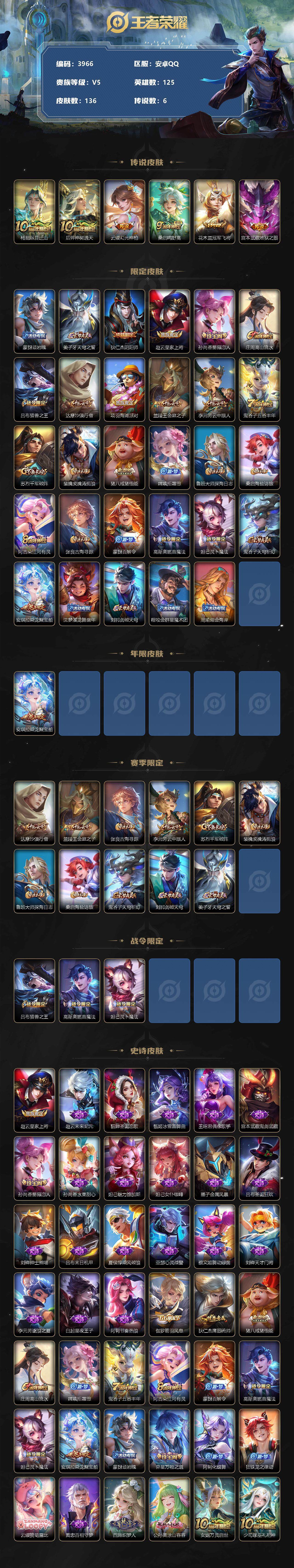 WZCMW3340714王者荣耀账号详情图2