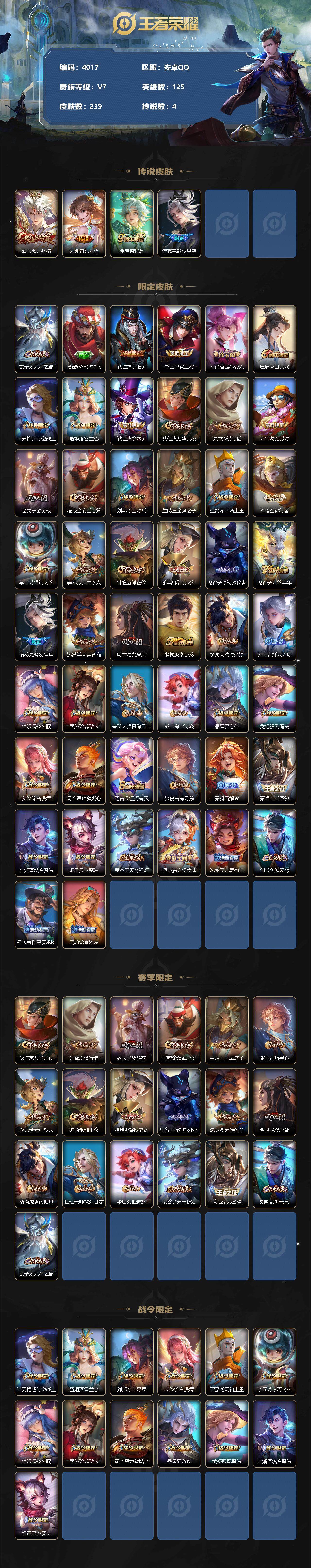 WZCMW3342830王者荣耀账号详情图2