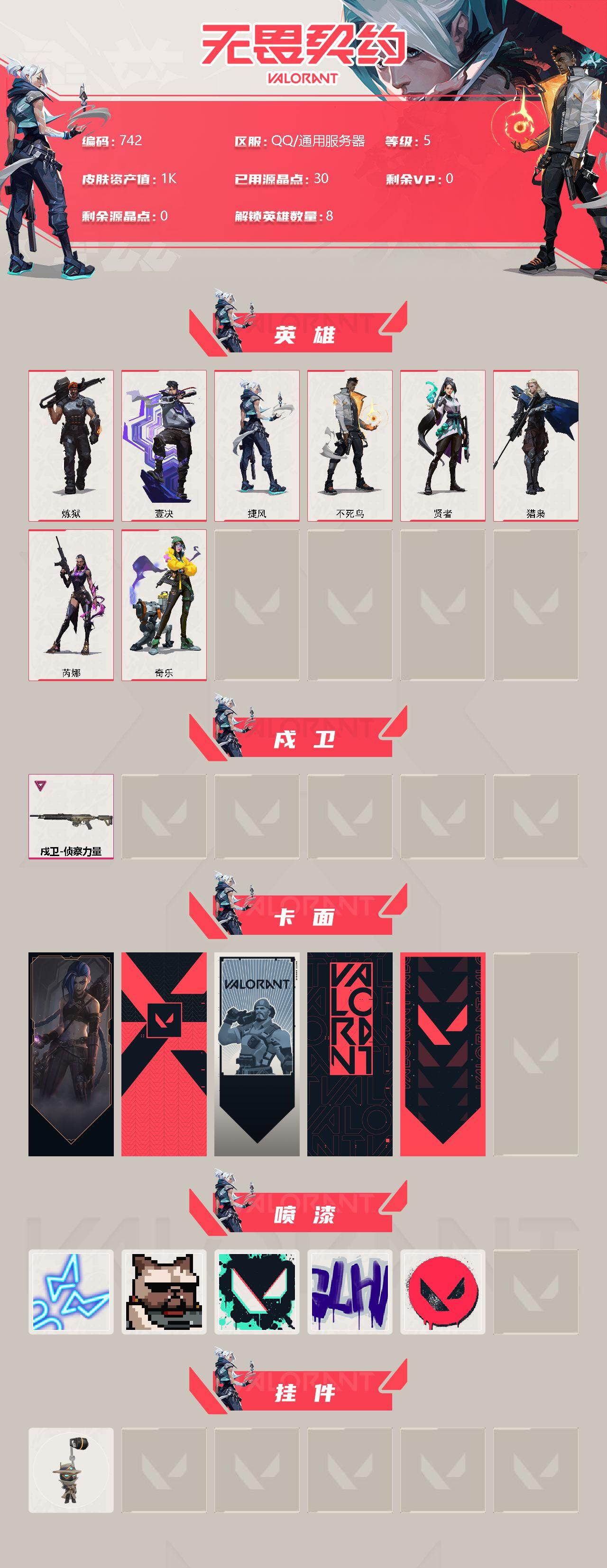 WWQLX429711无畏契约账号详情图2