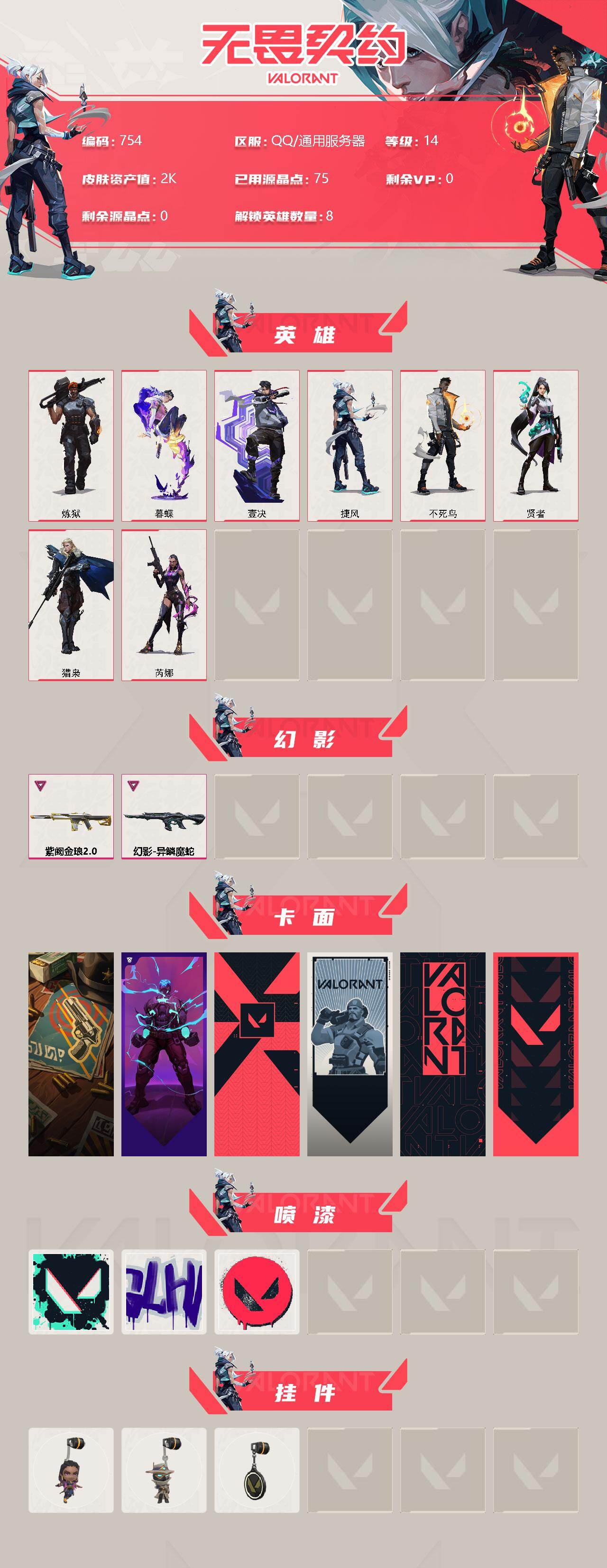 WWQLX429712无畏契约账号详情图2