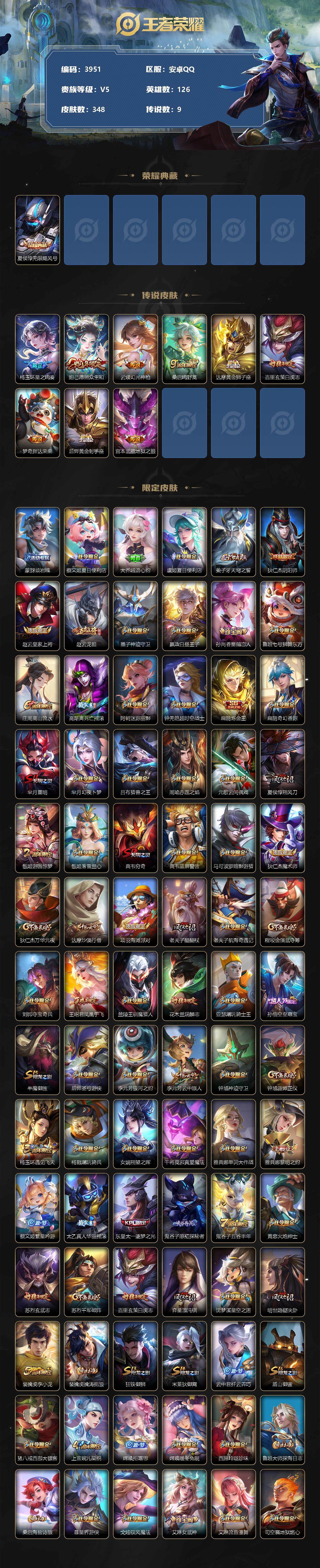 WZCMW3341960王者荣耀账号详情图2 WZCMW3341960王者荣耀账号详情图2