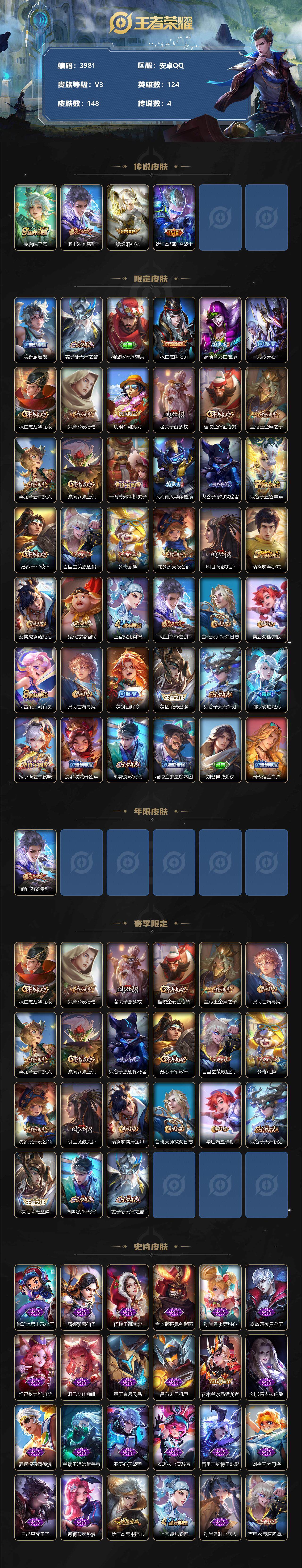 WZCMW3368844王者荣耀账号详情图2