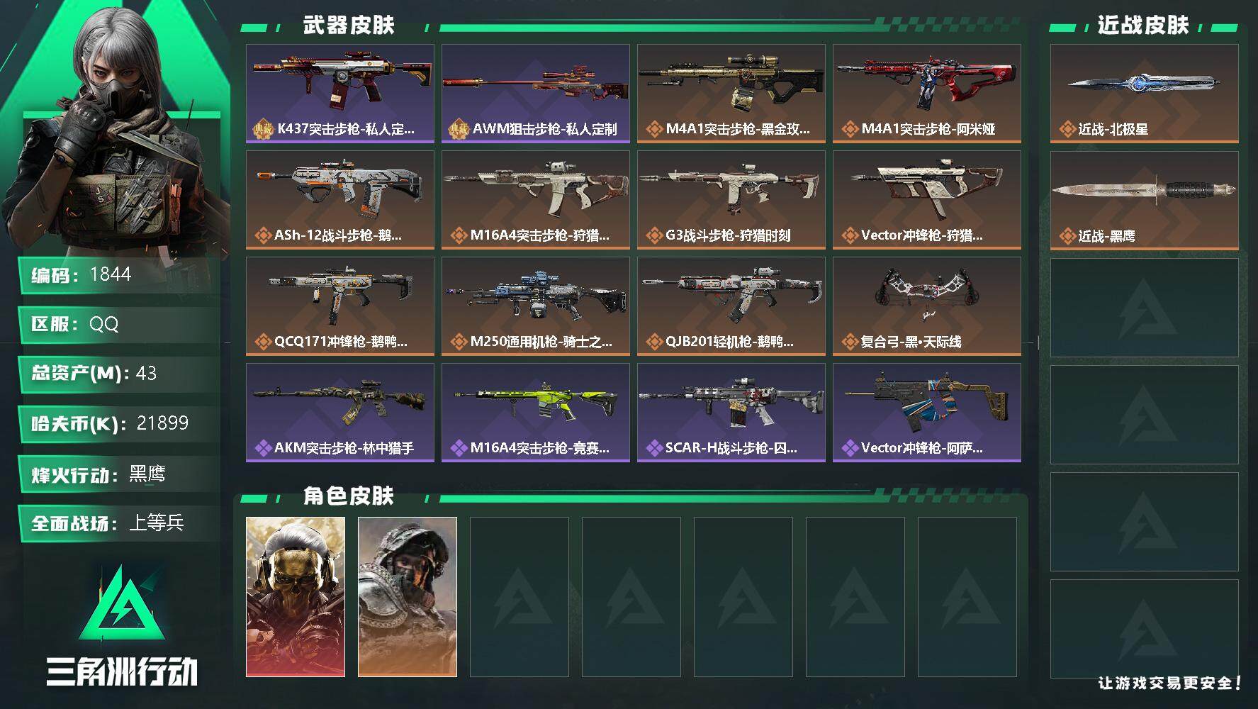 SJZQM351482三角洲行动账号详情图4