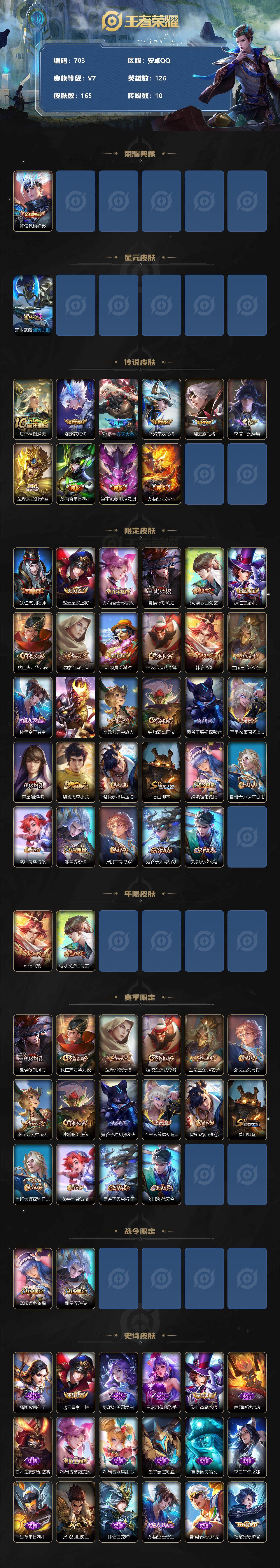 WZLFY3343647王者荣耀账号详情图2