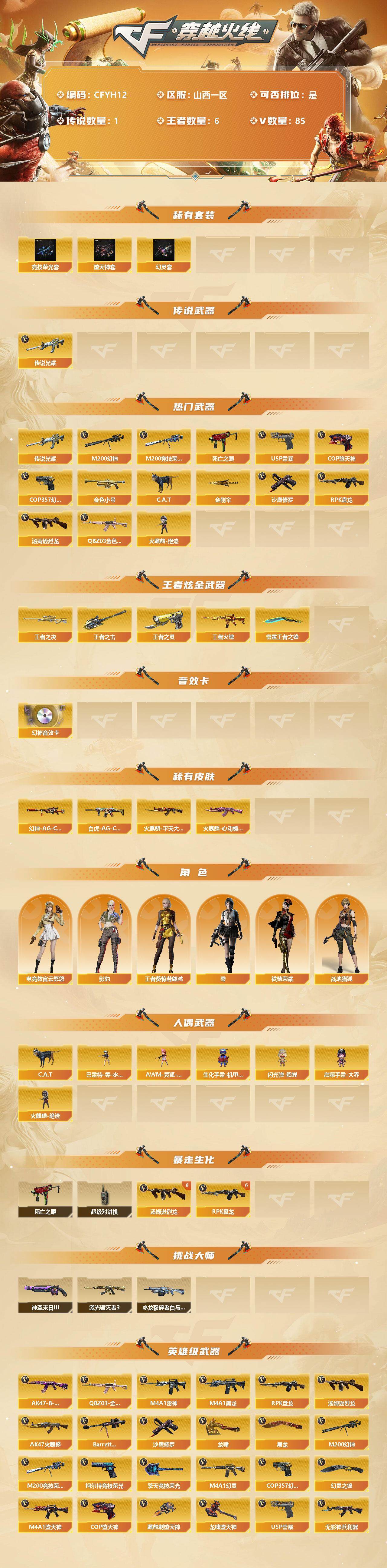 CFQM363072穿越火线账号详情图3 CFQM363072穿越火线账号详情图3