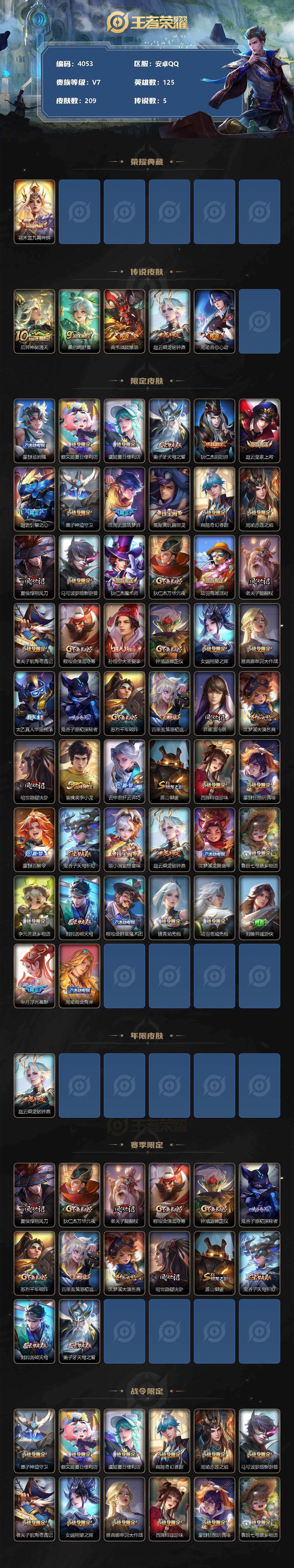 WZCMW3344430王者荣耀账号详情图2