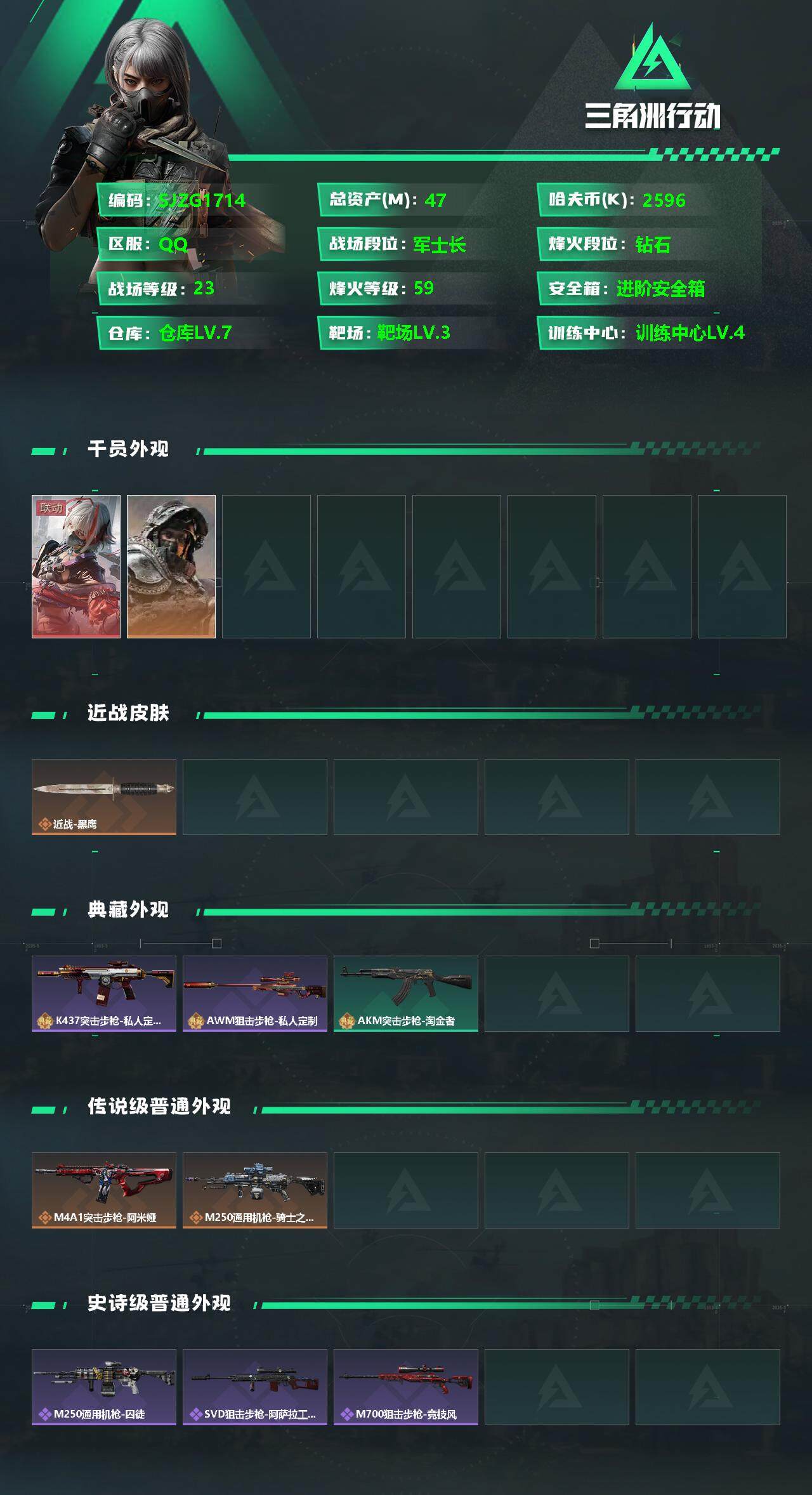 SJZCMW358625三角洲行动账号详情图2 SJZCMW358625三角洲行动账号详情图2