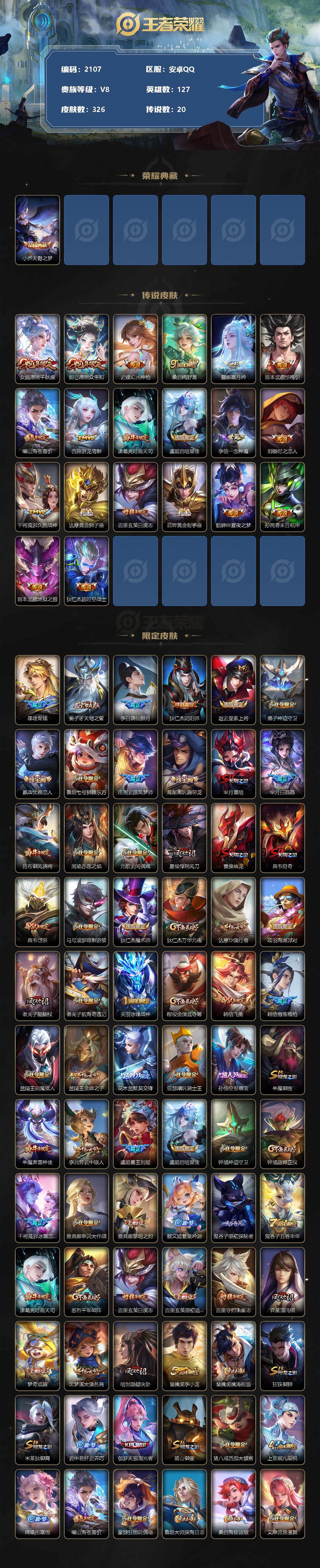 WZQM3385727王者荣耀账号详情图3