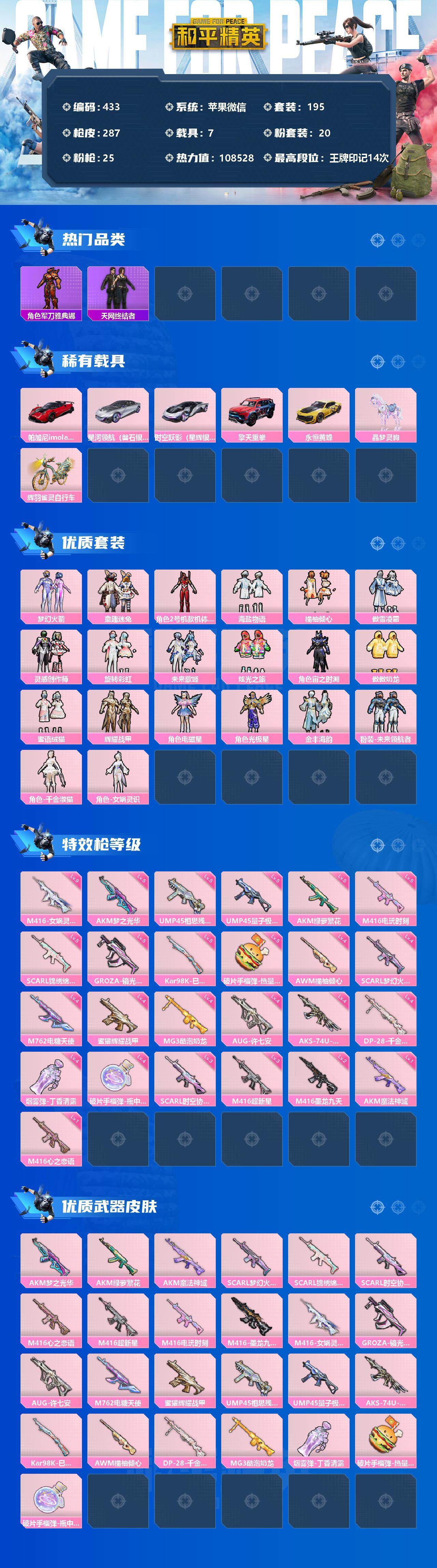 HPCMW3425113和平精英账号详情图2 HPCMW3425113和平精英账号详情图2