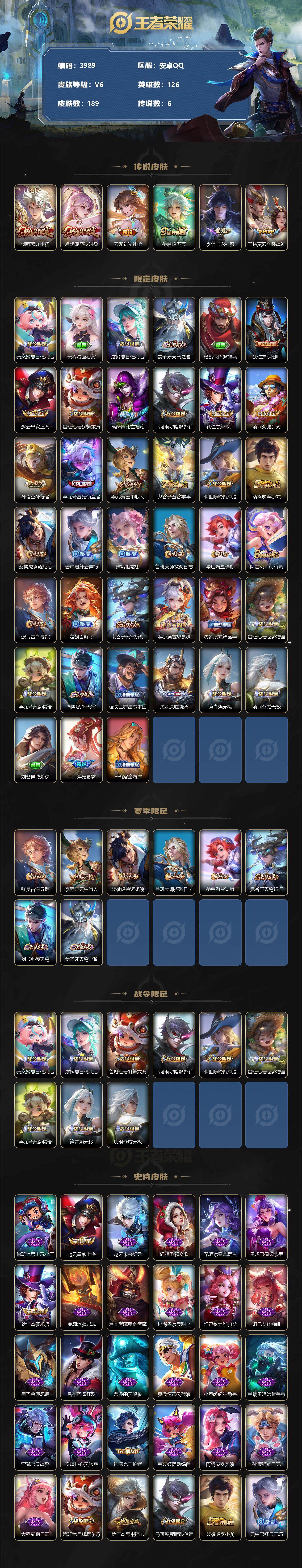 WZCMW3368870王者荣耀账号详情图2