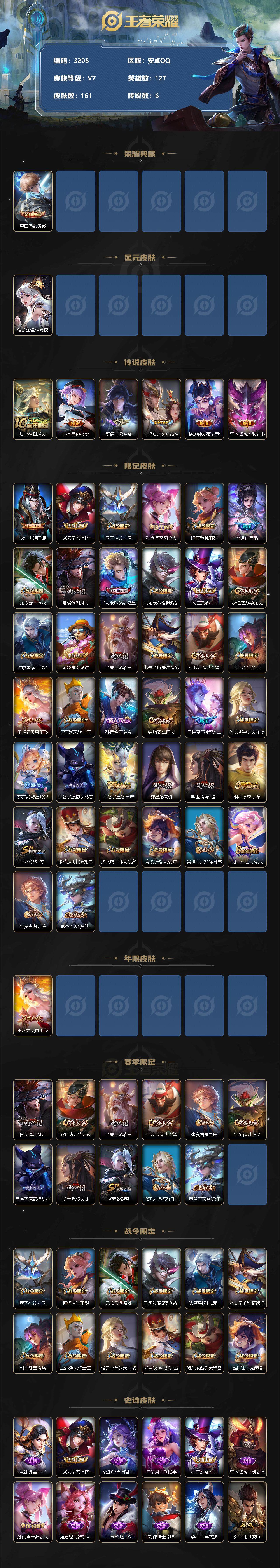 WZJZ3354712王者荣耀账号详情图2