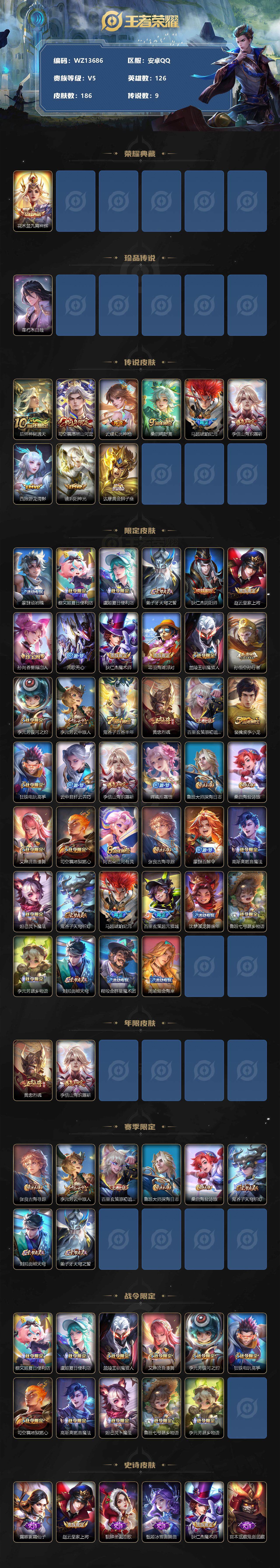 WZ0349354王者荣耀账号详情图2