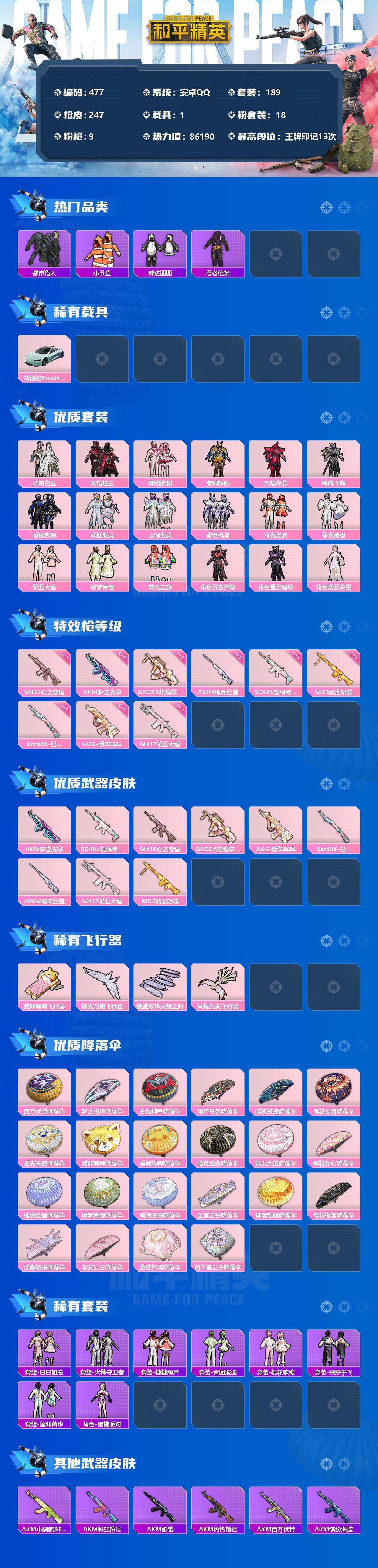 HPCMW3423110和平精英账号详情图2 HPCMW3423110和平精英账号详情图2