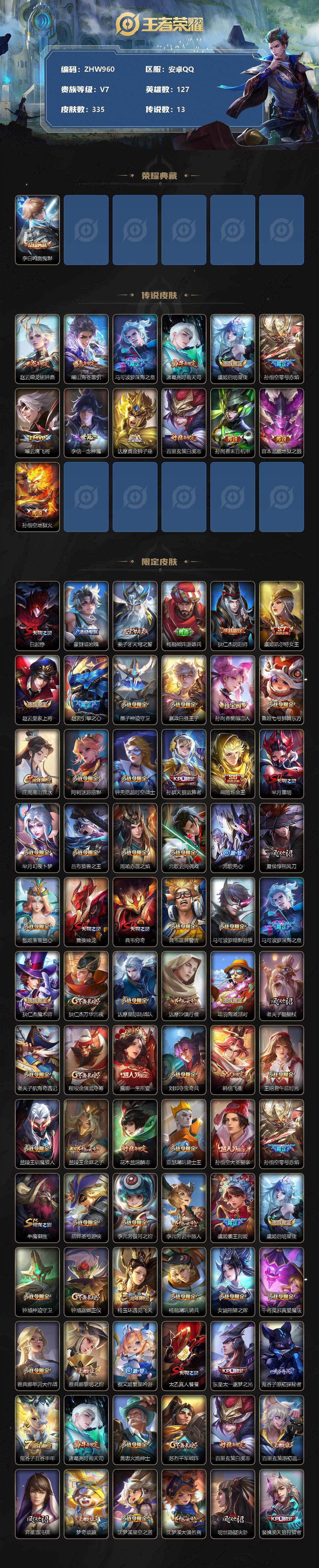 WZLX3348057王者荣耀账号详情图2