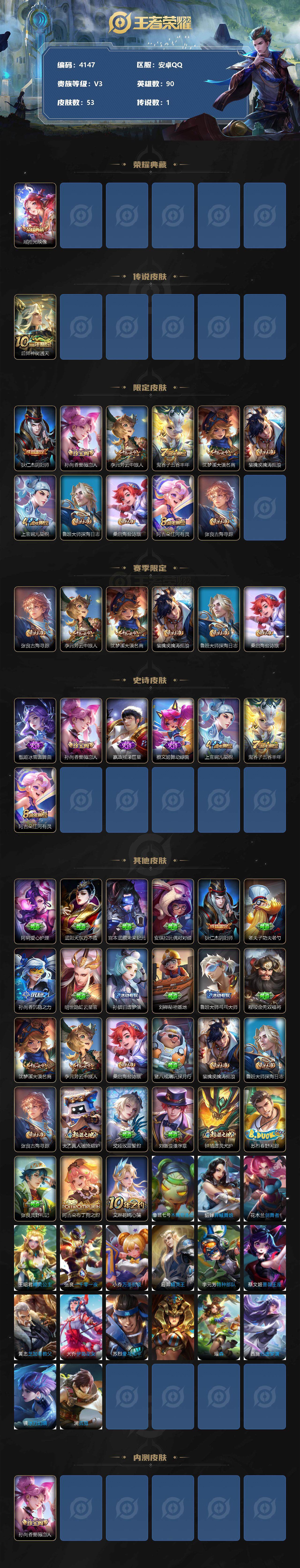 WZCMW3346418王者荣耀账号详情图2